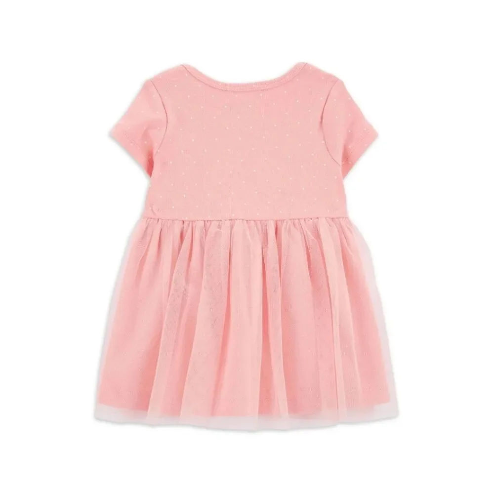 Nwt Easter Summer Baby Girl Raffle Tulle Dress set, 3pc, 100% cotton